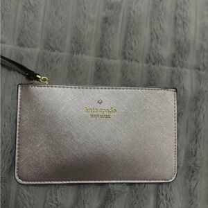 Nwot Kate Spade Silver Wristlet